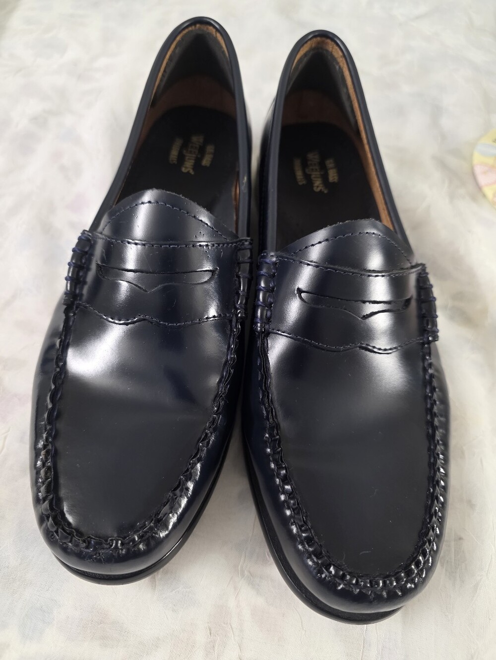 G.H.Bass Weejuns Originals Whitney Leather Loafer Dark Blue Size 10M - Picture 2 of 9